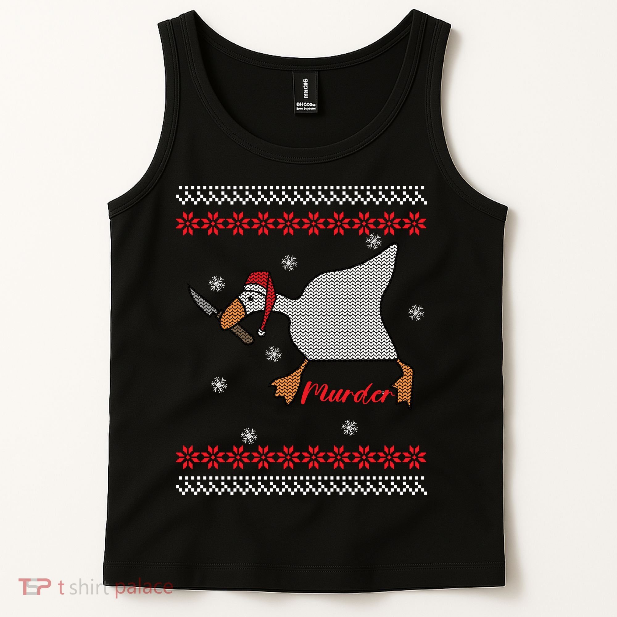 Funny Goose Murder For Xmas Tank Top