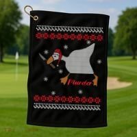 Funny Goose Murder For Xmas Golf Towel thumb 1