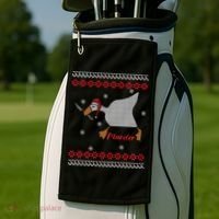Funny Goose Murder For Xmas Golf Towel thumb 2