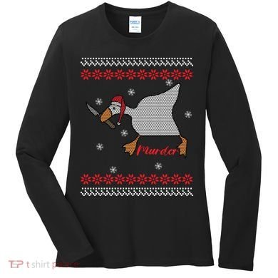 Funny Goose Murder For Xmas Women's Long Sleeve Shirt