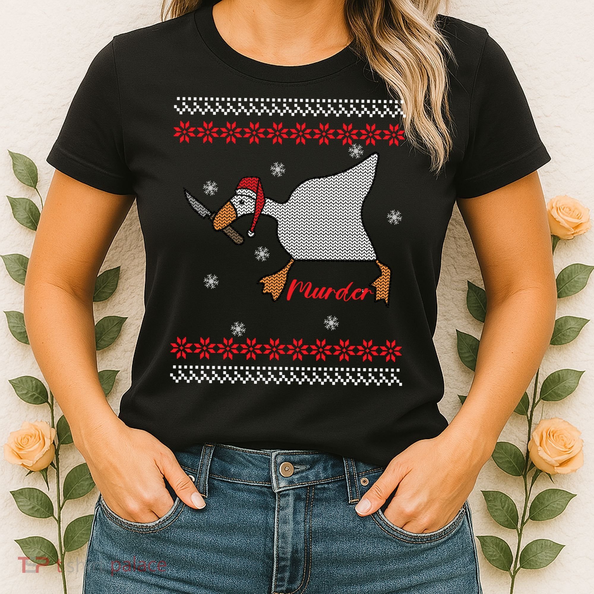 Funny Goose Murder For Xmas Women's T-Shirt