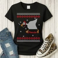 Funny Goose Murder For Xmas Women's T-Shirt thumb 3