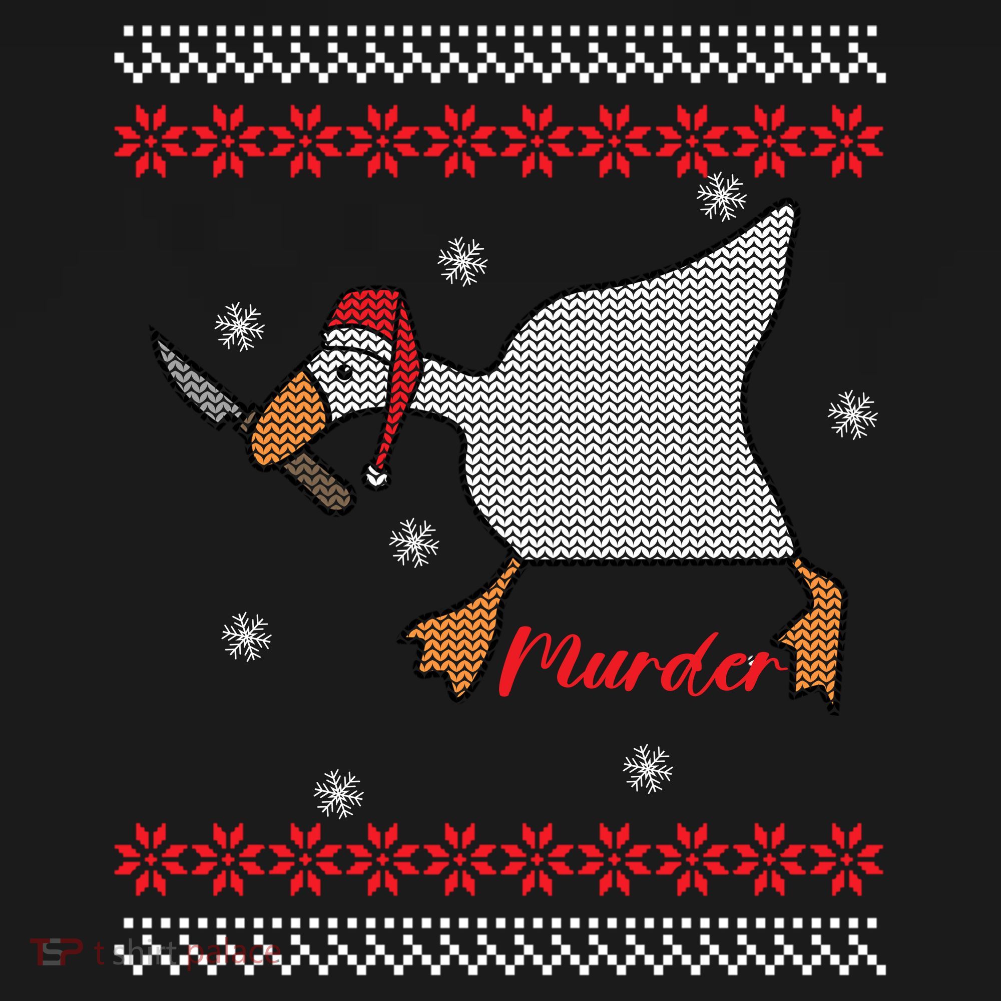 Funny Goose Murder For Xmas Kids T-Shirt