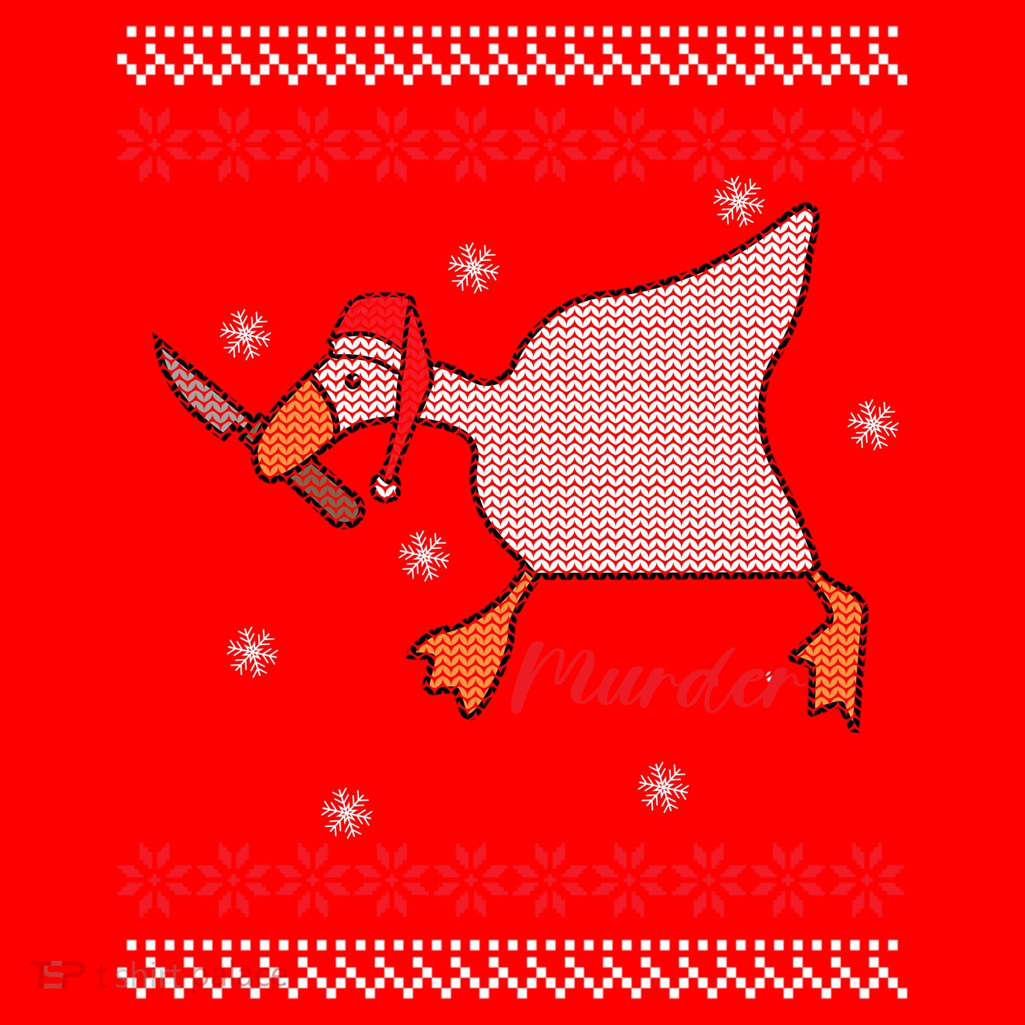 Funny Goose Murder For Xmas Santa Hat