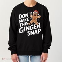 Fun Gingerbread Man Christmas & Women Graphic Women's Sweatshirt thumb 0