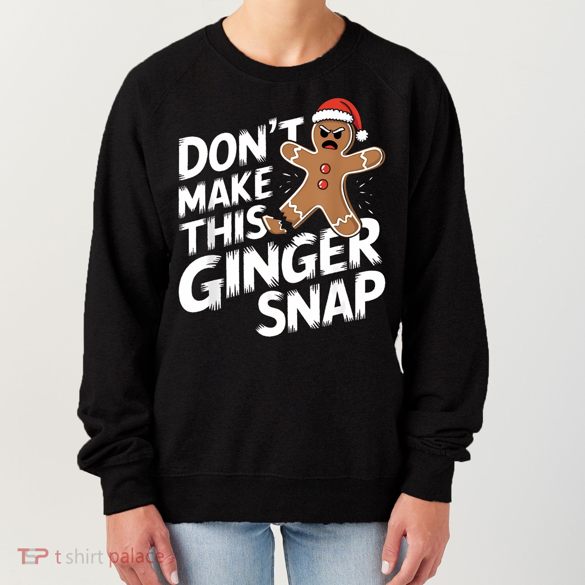 Fun Gingerbread Man Christmas & Women Graphic Women's Sweatshirt