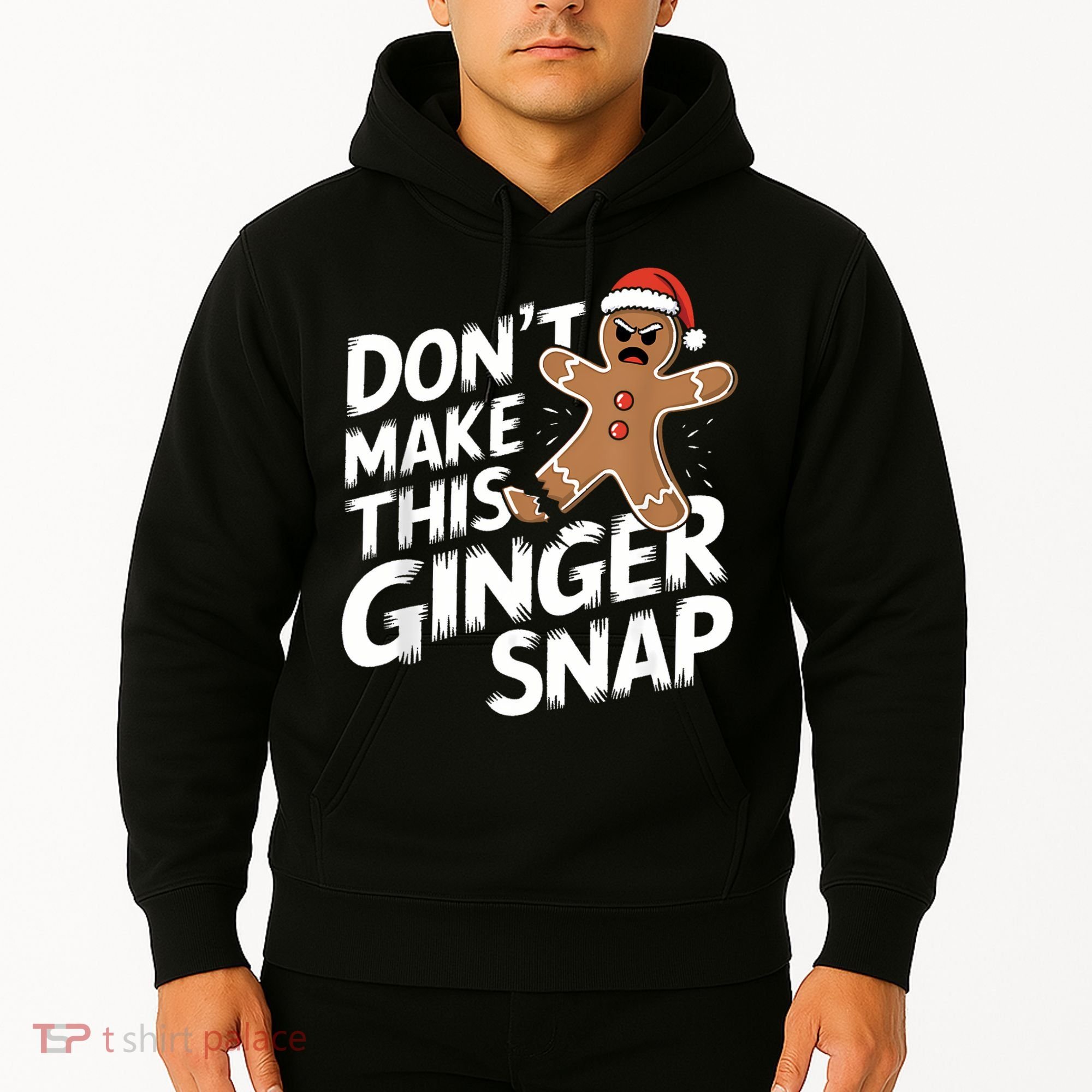 Fun Gingerbread Man Christmas & Women Graphic Hoodie