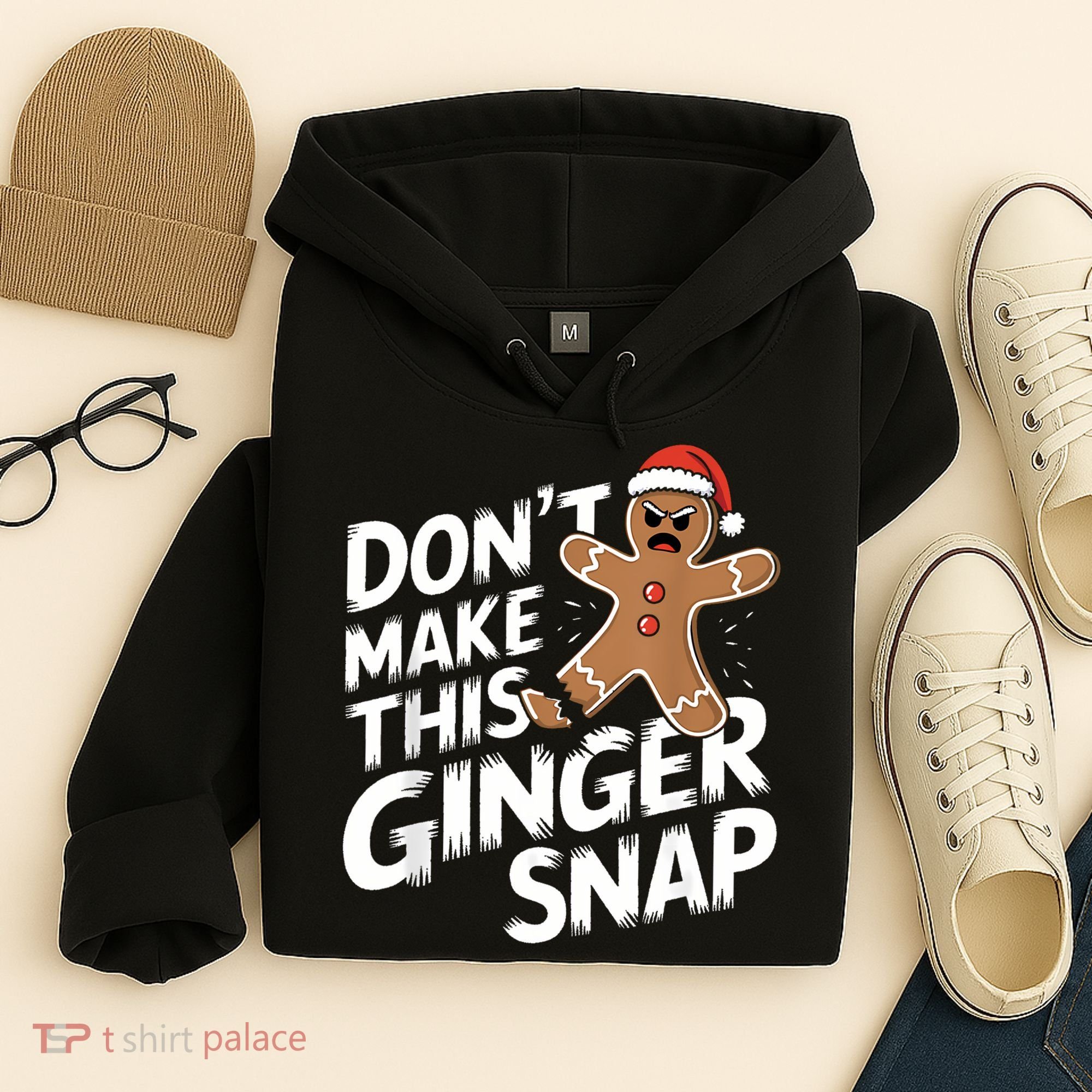 Fun Gingerbread Man Christmas & Women Graphic Hoodie