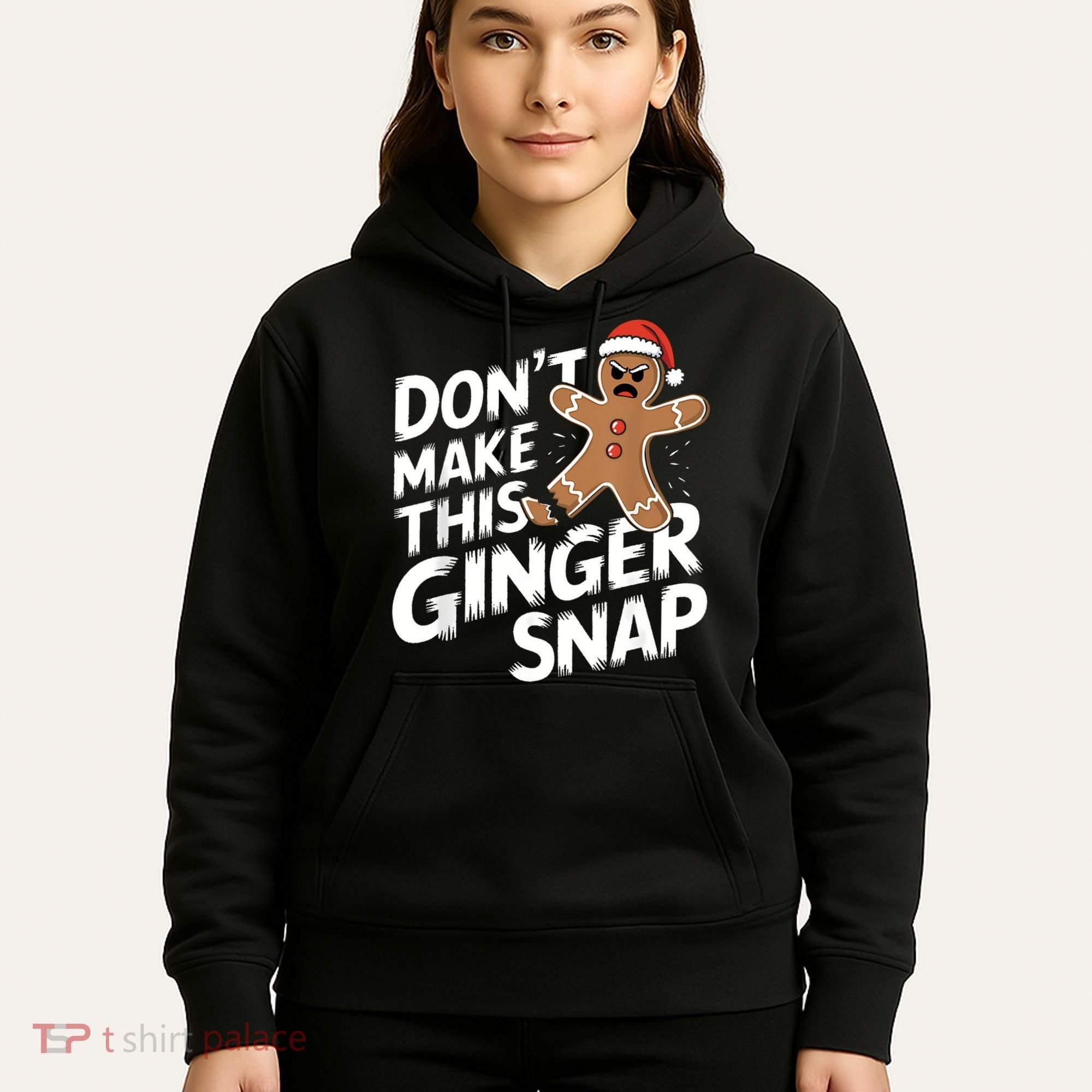 Fun Gingerbread Man Christmas & Women Graphic Hoodie