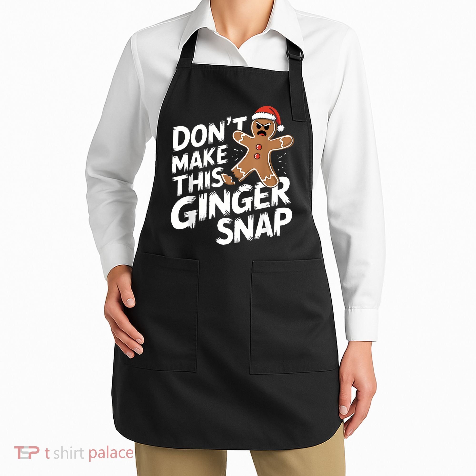 Fun Gingerbread Man Christmas & Women Graphic Apron