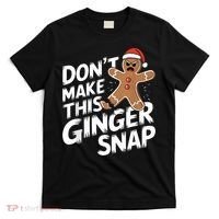 Fun Gingerbread Man Christmas & Women Graphic T-Shirt thumb 0