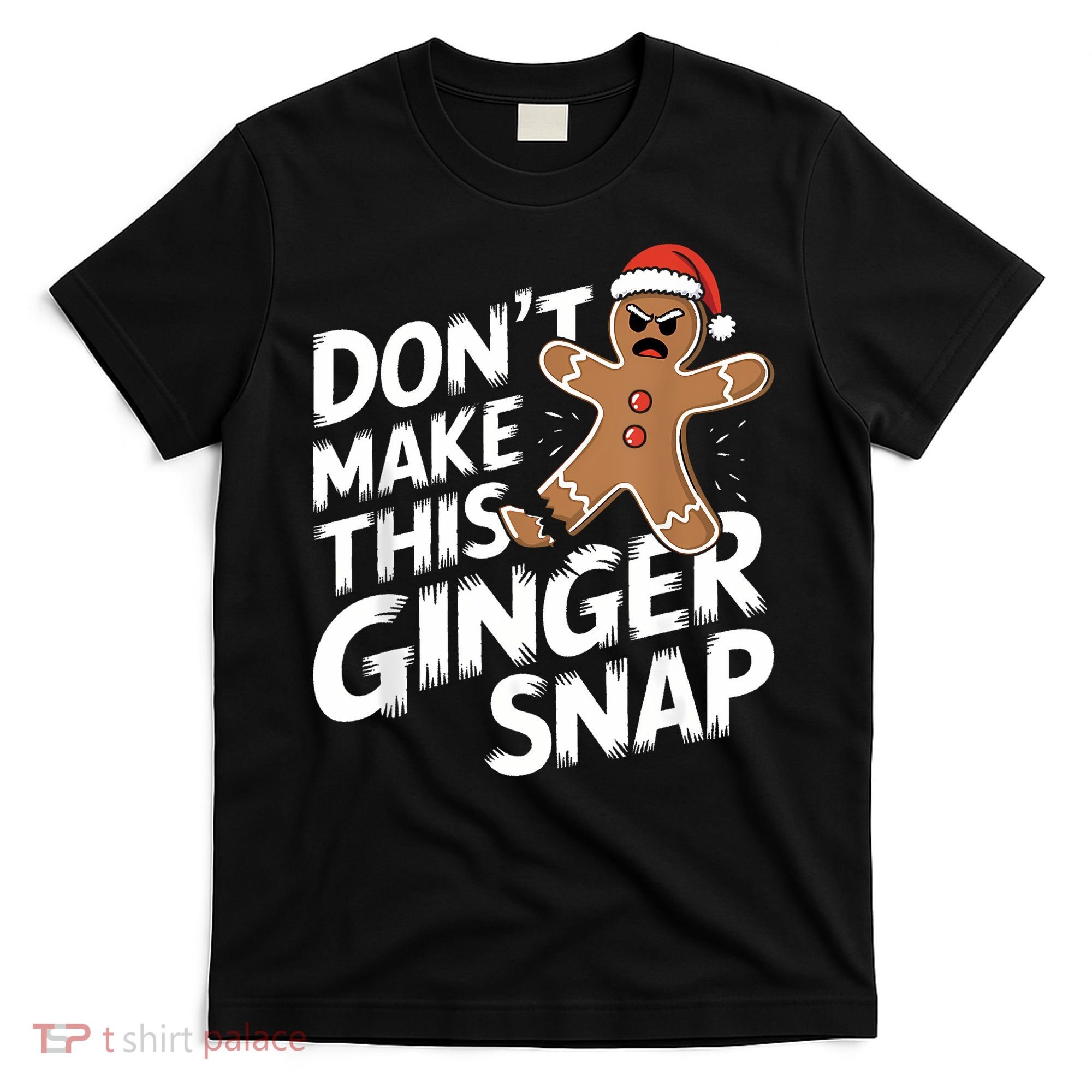 Fun Gingerbread Man Christmas & Women Graphic T-Shirt