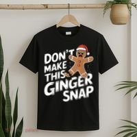 Fun Gingerbread Man Christmas & Women Graphic T-Shirt thumb 2
