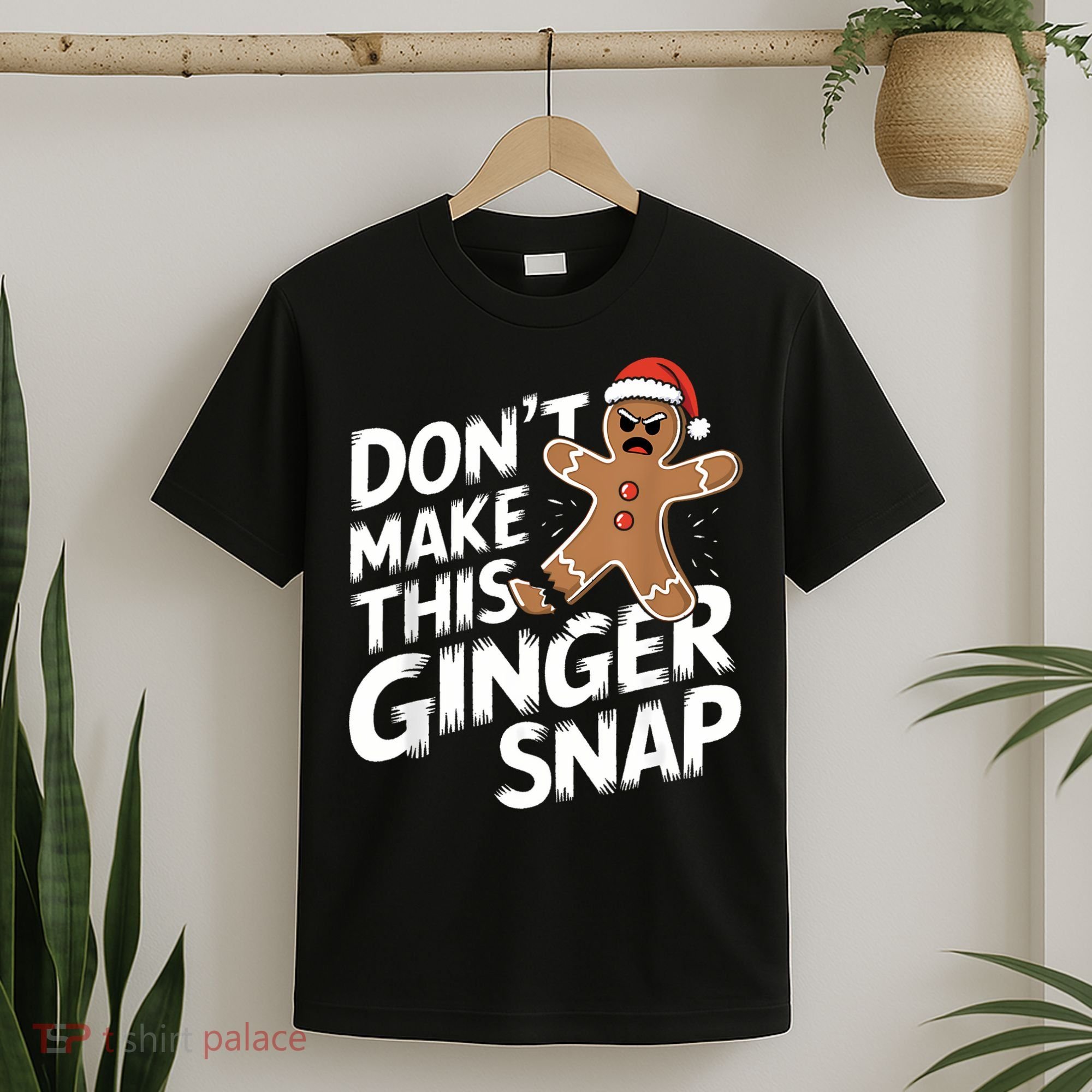 Fun Gingerbread Man Christmas & Women Graphic T-Shirt