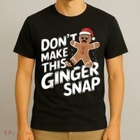 Fun Gingerbread Man Christmas & Women Graphic T-Shirt thumb 3