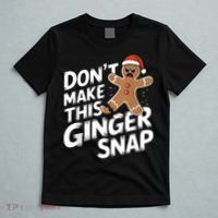 Fun Gingerbread Man Christmas & Women Graphic T-Shirt thumb 5