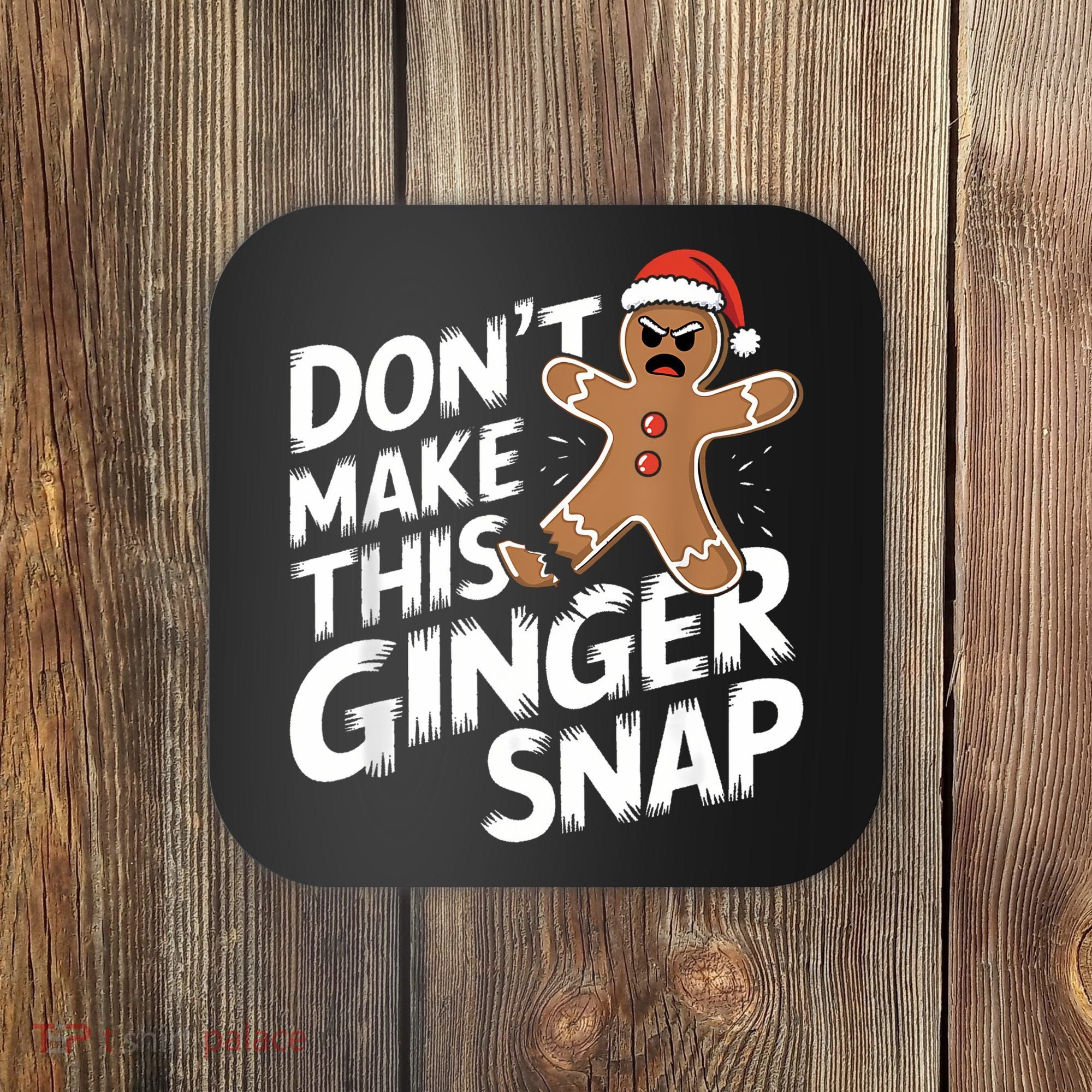Fun Gingerbread Man Christmas & Women Graphic Coaster