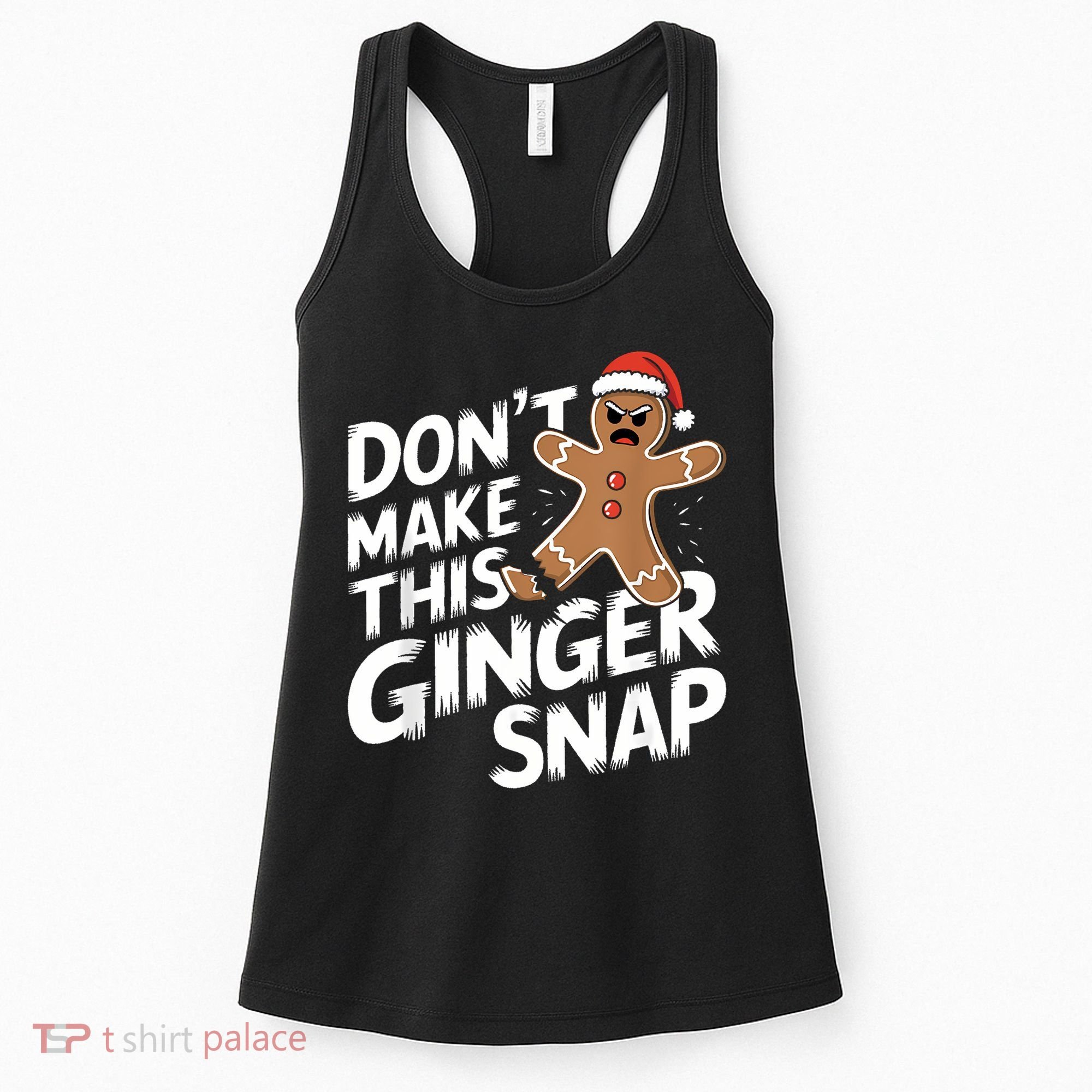 Fun Gingerbread Man Christmas & Women Graphic Women's Tank Top