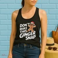 Fun Gingerbread Man Christmas & Women Graphic Women's Tank Top thumb 2