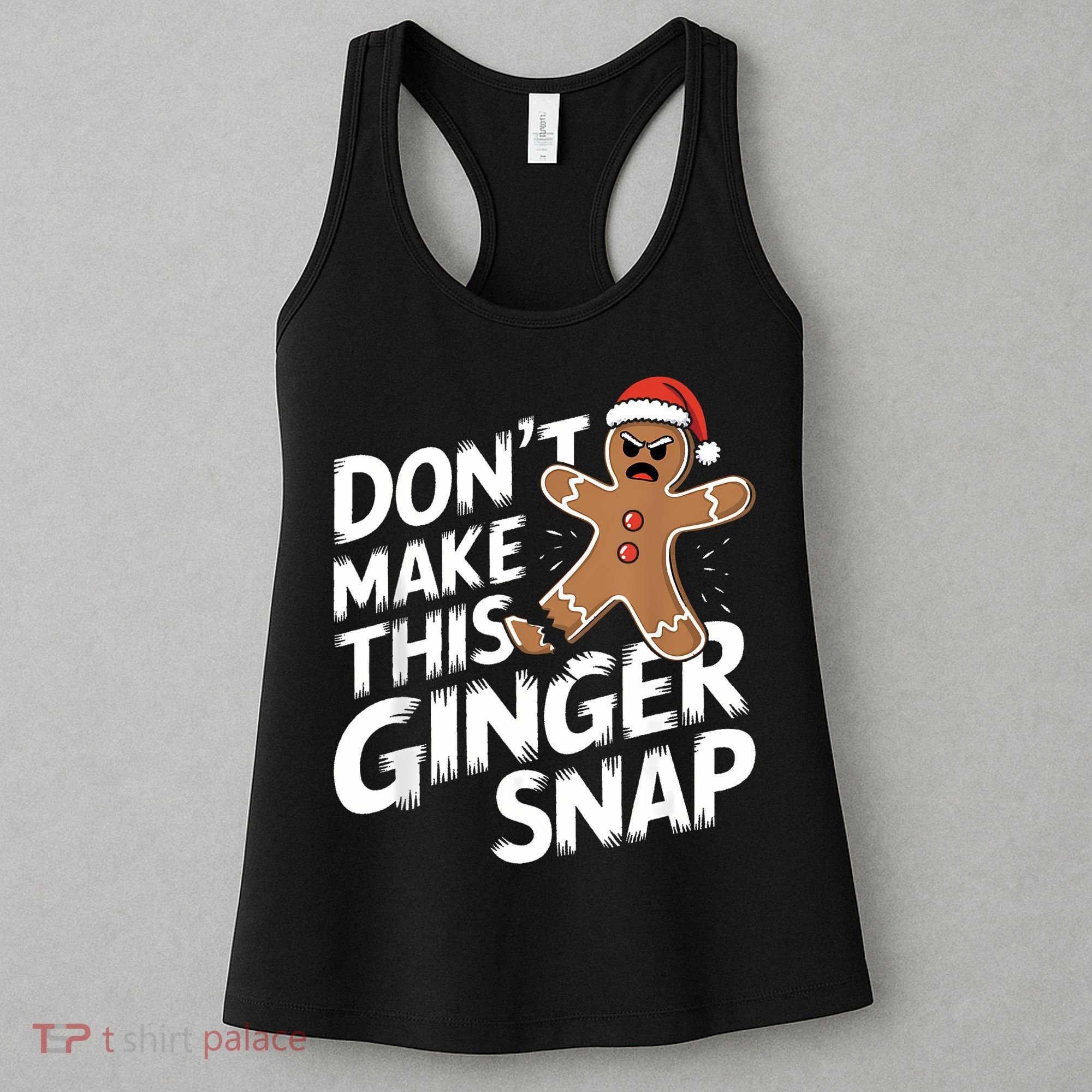 Fun Gingerbread Man Christmas & Women Graphic Women's Tank Top