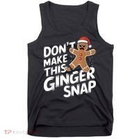 Fun Gingerbread Man Christmas & Women Graphic Tank Top thumb 0