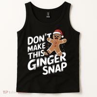 Fun Gingerbread Man Christmas & Women Graphic Tank Top thumb 2