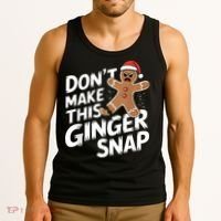 Fun Gingerbread Man Christmas & Women Graphic Tank Top thumb 3