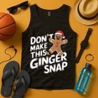 Fun Gingerbread Man Christmas & Women Graphic Tank Top thumb 4