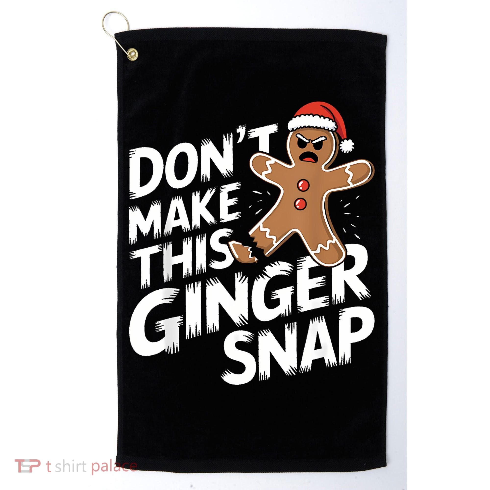 Fun Gingerbread Man Christmas & Women Graphic Golf Towel