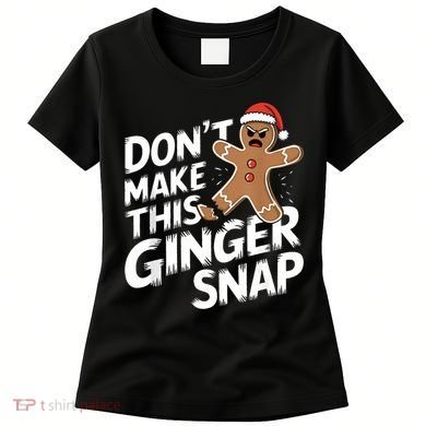 Fun Gingerbread Man Christmas & Women Graphic Women's T-Shirt