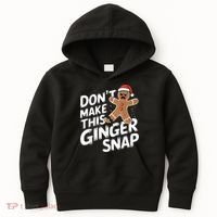 Fun Gingerbread Man Christmas & Women Graphic Kids Hoodie thumb 0