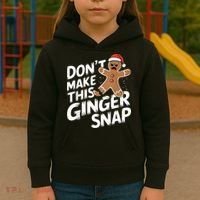 Fun Gingerbread Man Christmas & Women Graphic Kids Hoodie thumb 3