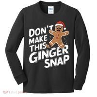 Fun Gingerbread Man Christmas & Women Graphic Kids Long Sleeve Shirt thumb 0