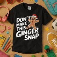 Fun Gingerbread Man Christmas & Women Graphic Kids T-Shirt thumb 3