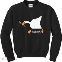 Funny Goose Murder Kids Sweatshirt thumb 0