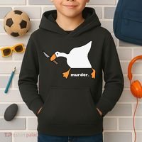 Funny Goose Murder Kids Hoodie thumb 2