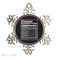 Funny Gamer Nutrition Facts Gaming Chart Pizzas Eating Cool Great Gift Ornament thumb 0