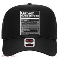 Funny Gamer Nutrition Facts Gaming Chart Pizzas Eating Cool Great Gift Hat thumb 0