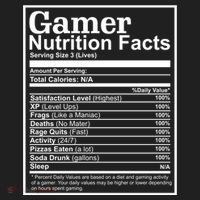 Funny Gamer Nutrition Facts Gaming Chart Pizzas Eating Cool Great Gift Hat thumb 2