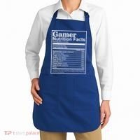 Funny Gamer Nutrition Facts Gaming Chart Pizzas Eating Cool Great Gift Apron thumb 2
