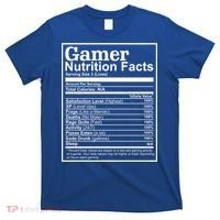 Funny Gamer Nutrition Facts Gaming Chart Pizzas Eating Cool Great Gift T-Shirt thumb 0