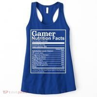 Funny Gamer Nutrition Facts Gaming Chart Pizzas Eating Cool Great Gift Women's Tank Top thumb 0