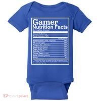 Funny Gamer Nutrition Facts Gaming Chart Pizzas Eating Cool Great Gift Baby Bodysuit thumb 0