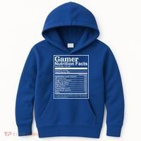 Funny Gamer Nutrition Facts Gaming Chart Pizzas Eating Cool Great Gift Kids Hoodie thumb 0