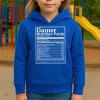 Funny Gamer Nutrition Facts Gaming Chart Pizzas Eating Cool Great Gift Kids Hoodie thumb 3