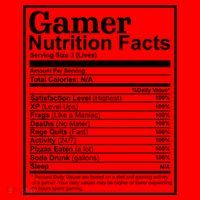 Funny Gamer Nutrition Facts Gaming Chart Pizzas Eating Cool Great Gift Santa Hat thumb 1