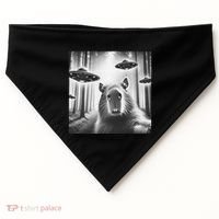 Funny Graphic Novelty Capybara Selfie With Ufo Weird Silly USA-Made Doggie Bandana thumb 0