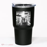 Funny Graphic Novelty Capybara Selfie With Ufo Weird Silly Tumbler thumb 0
