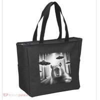 Funny Graphic Novelty Capybara Selfie With Ufo Weird Silly Tote Bag thumb 2