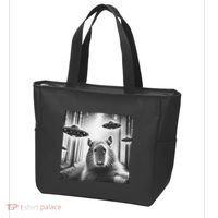 Funny Graphic Novelty Capybara Selfie With Ufo Weird Silly Tote Bag thumb 3